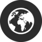 A pictogram of a globe